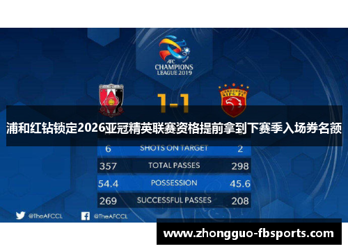 浦和红钻锁定2026亚冠精英联赛资格提前拿到下赛季入场券名额
